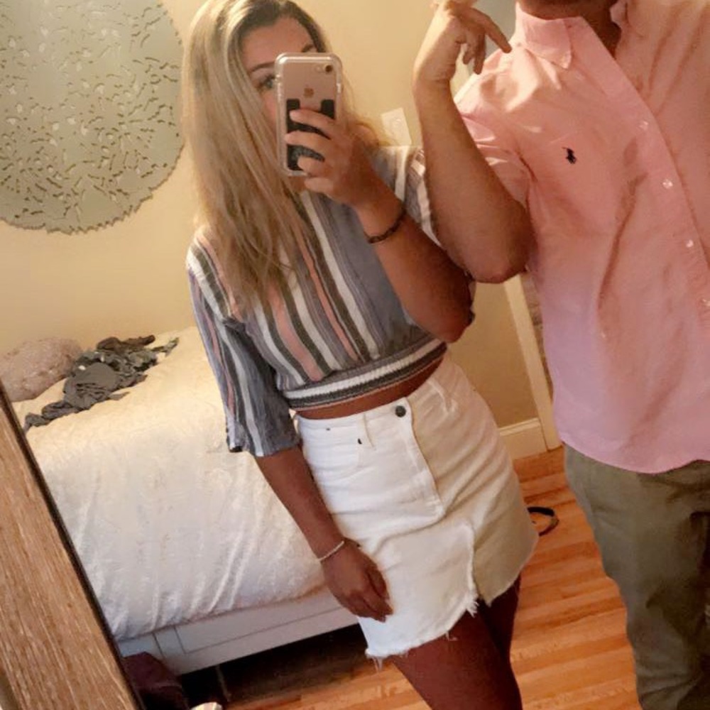 Striped crop top